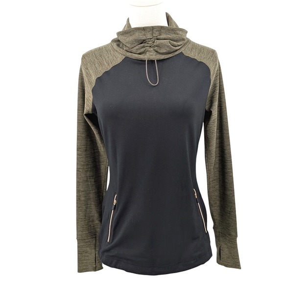 Abercrombie & Fitch Tops - Abercrombie and Fitch Quarter Zip Pullover Jrs XS‎ Olive Athleisure Hiking Layer